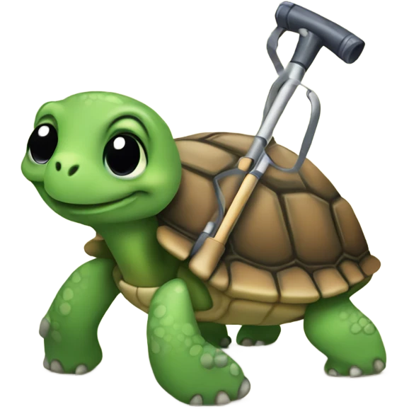 Turtle with crutches emoji
