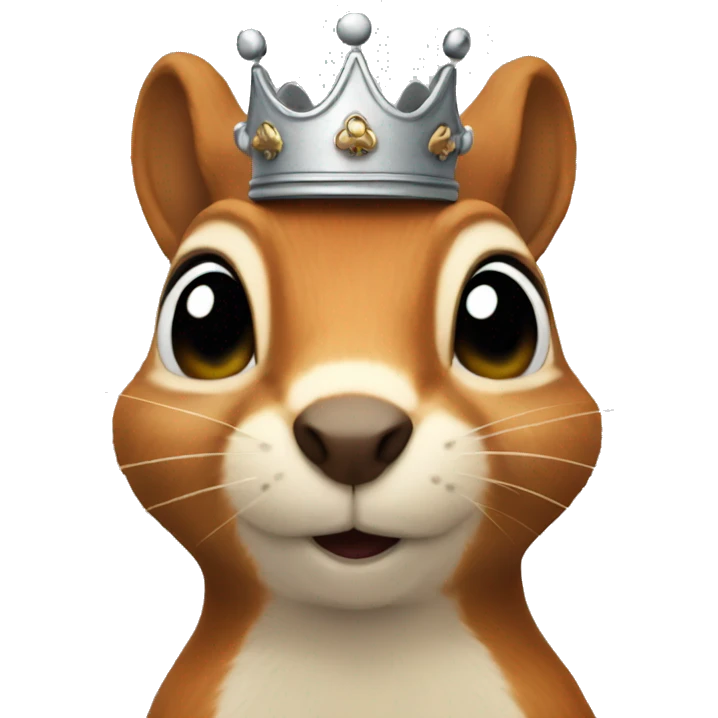 squirrel head with a crown emoji