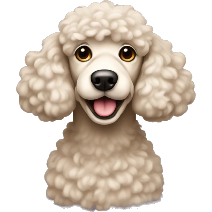 Beige old poodle emoji