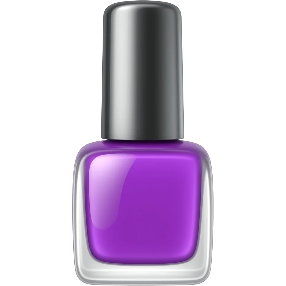 vibrant purple color nail polish bottle emoji
