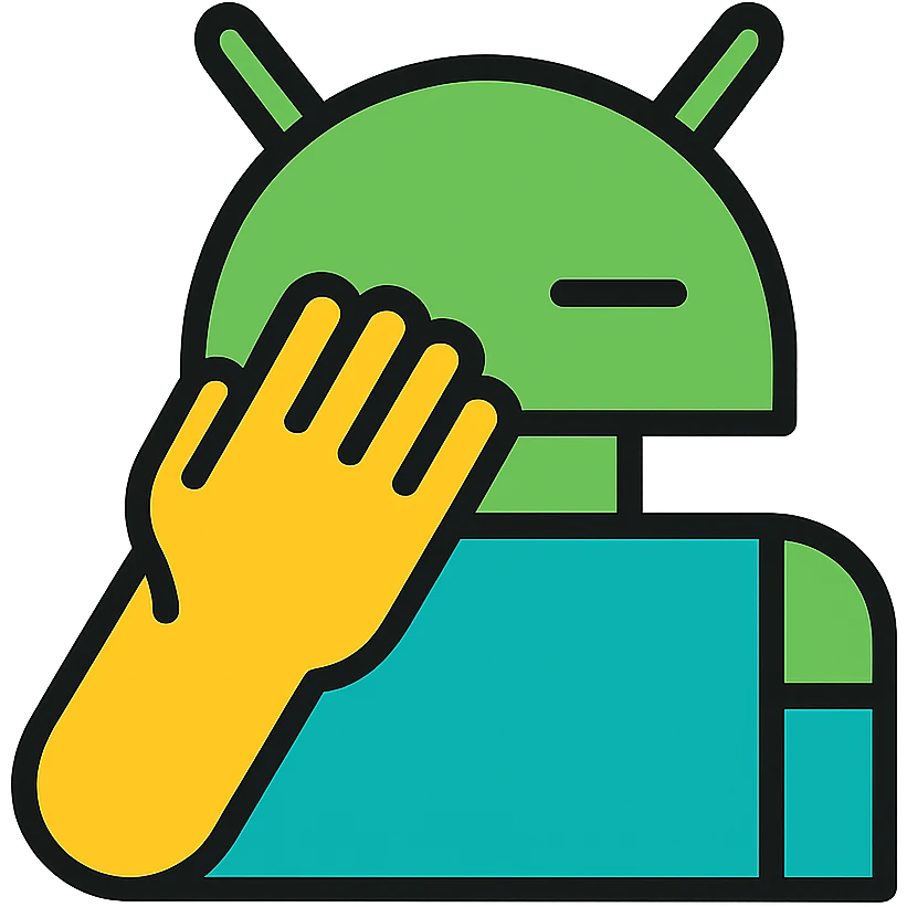 android facepalm, digital, stylized, minimalistic emoji