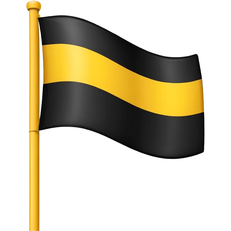 Create 2 yellow lined and 1 black lined flag emoji and put black line between yellow lines emoji