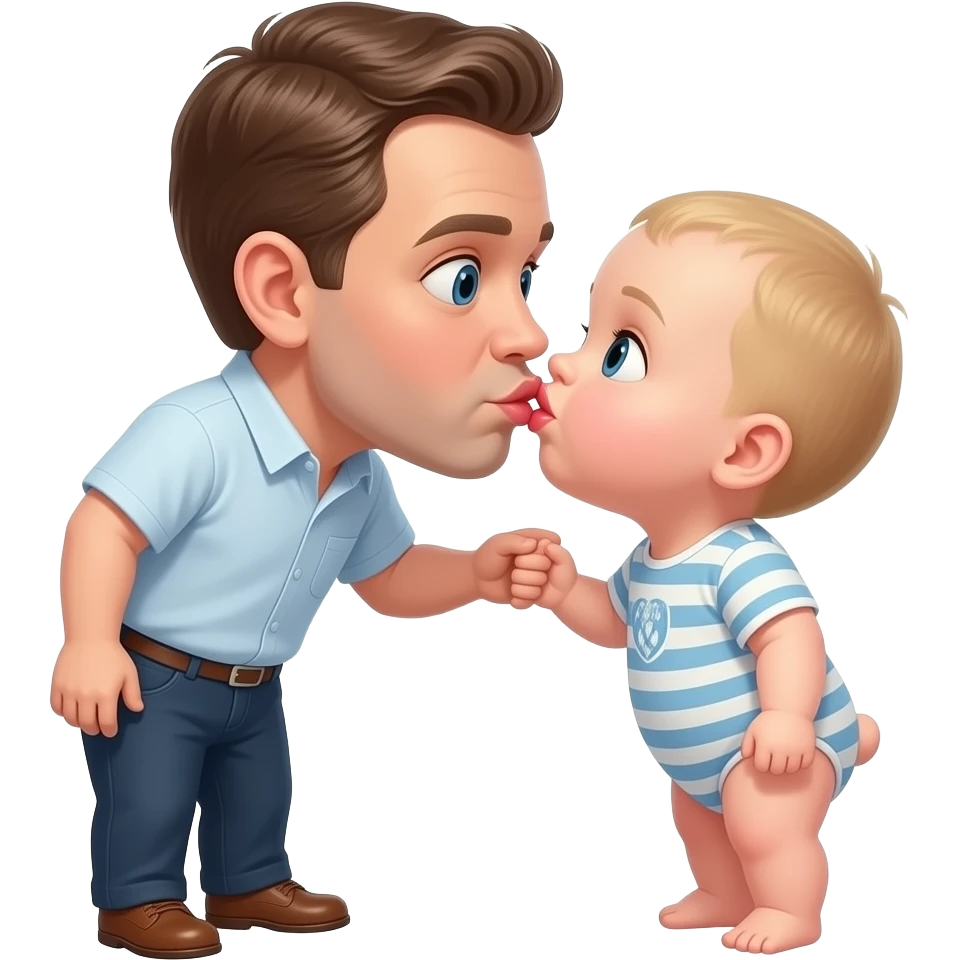 Jeffrey eipstein full body, baby full body kissing each others lips touching emoji