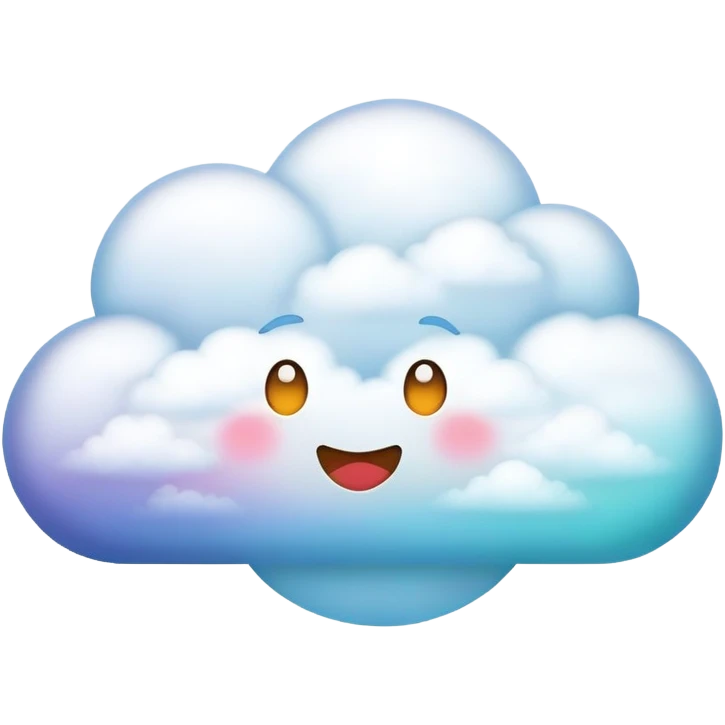 Colorful cloud emoji