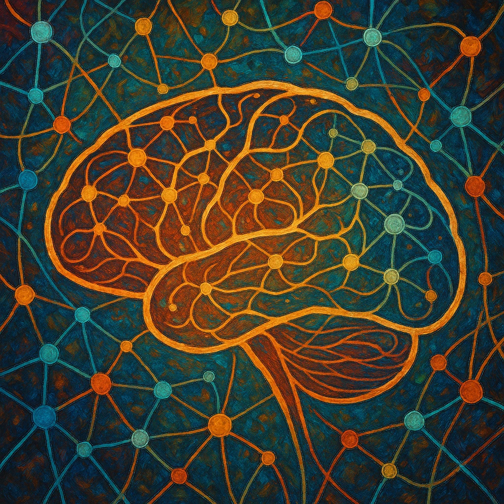 neural network, brain-inspired, artistic emoji