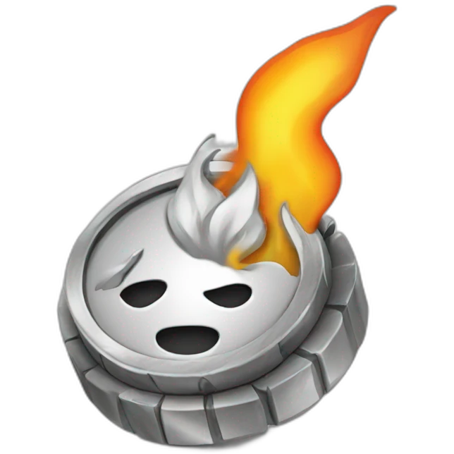 burning silver coin emoji