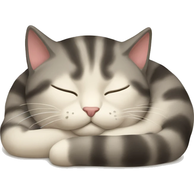 a cat sleeping emoji