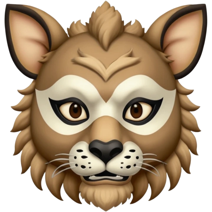 human waring animal face mask
 emoji