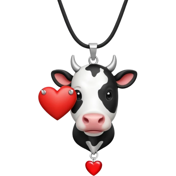 i need combination of this two emojis for making a neckless ❤️🐮  emoji