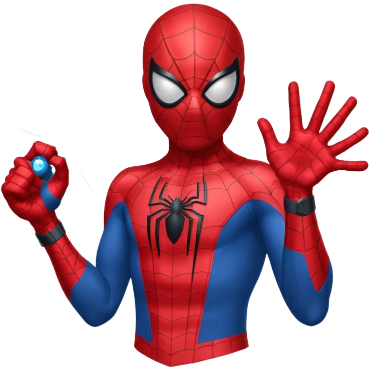 Spiderman shooting web from his wrist  emoji