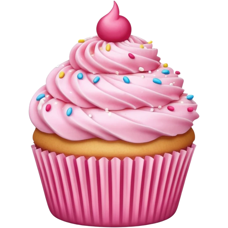 Cupcake with pink icing emoji