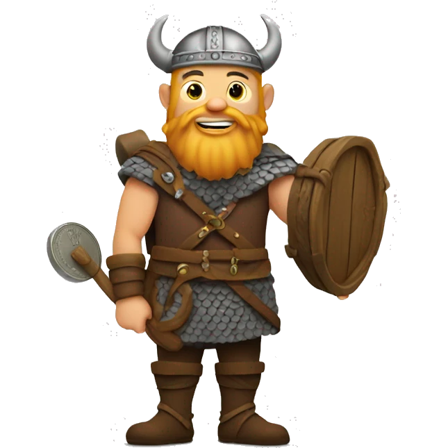 Viking with a bag of coins  emoji