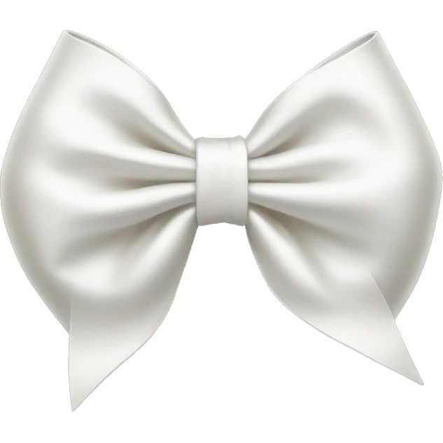 white satin bow emoji