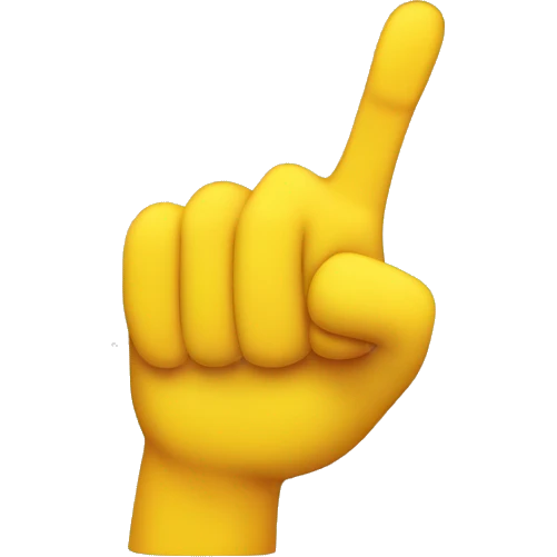hand with thumb and index finger extended, yellow  emoji