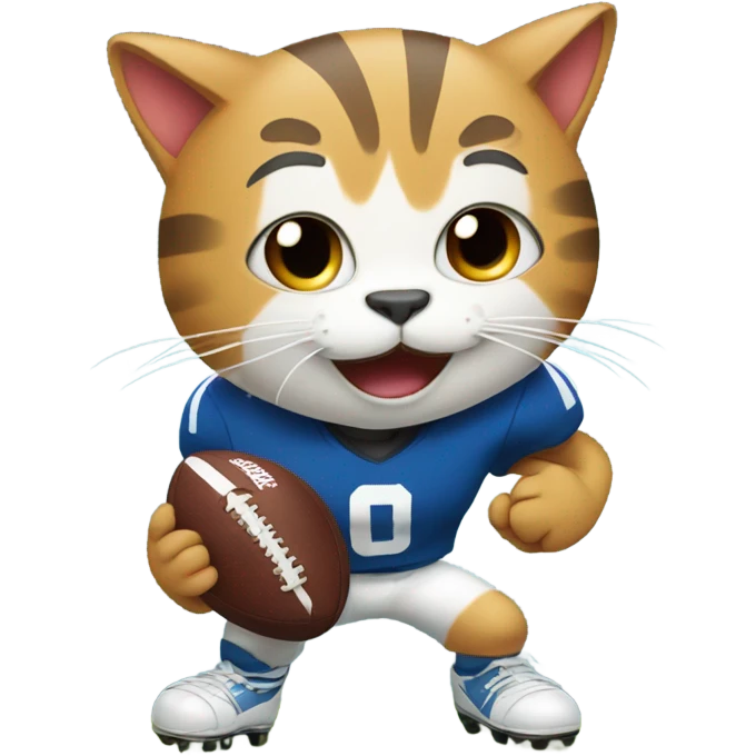 Cat playing football  emoji