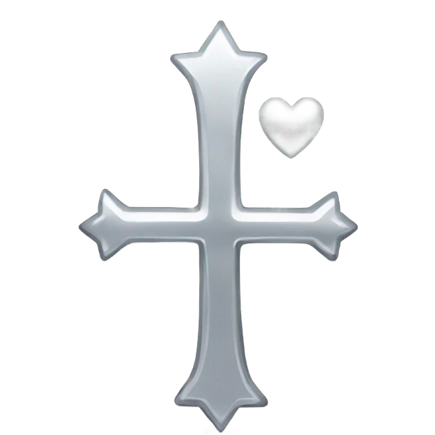 a black tombstone in silver RIP and a silver heart emoji