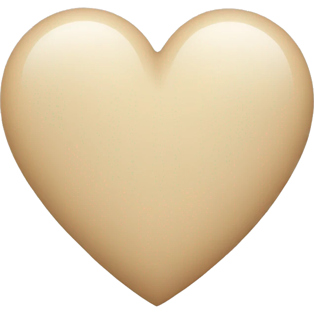 Beige heart emoji