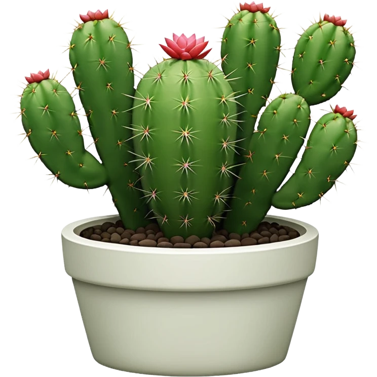 Cactus + white pot, Window Plants. emoji