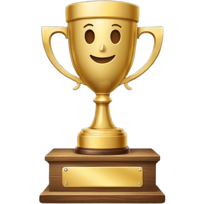 trophy on a podium emoji