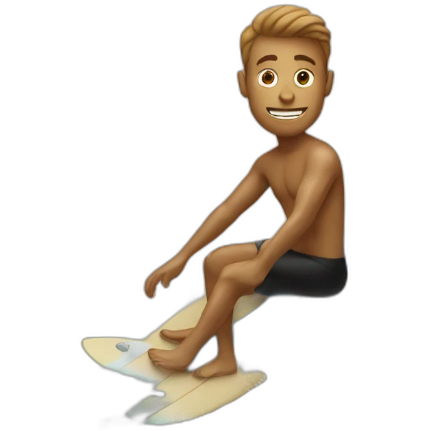 A surfer in cappuccino  emoji