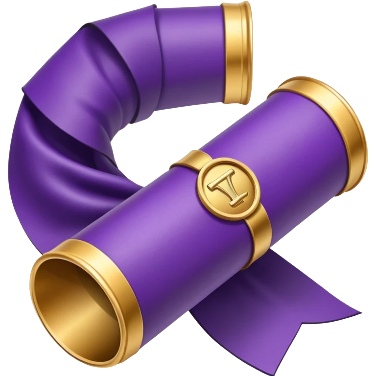 violet university diploma tube emoji