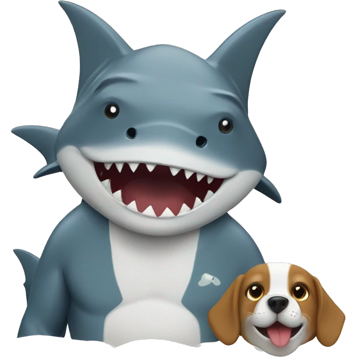 shark with dog emoji