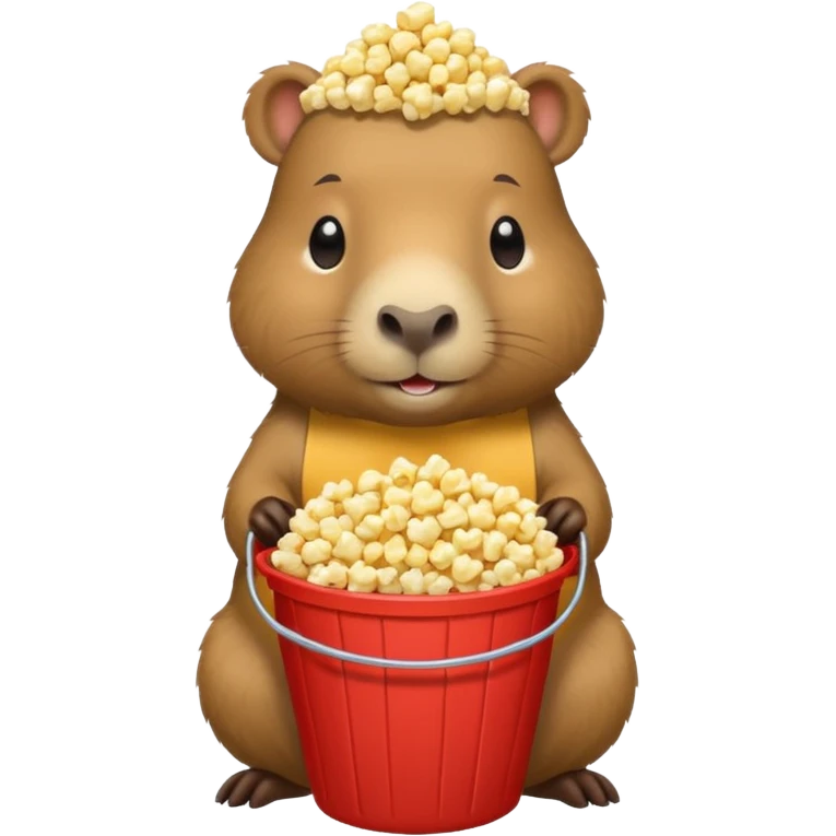cabyparra with bucket of popcorn emoji