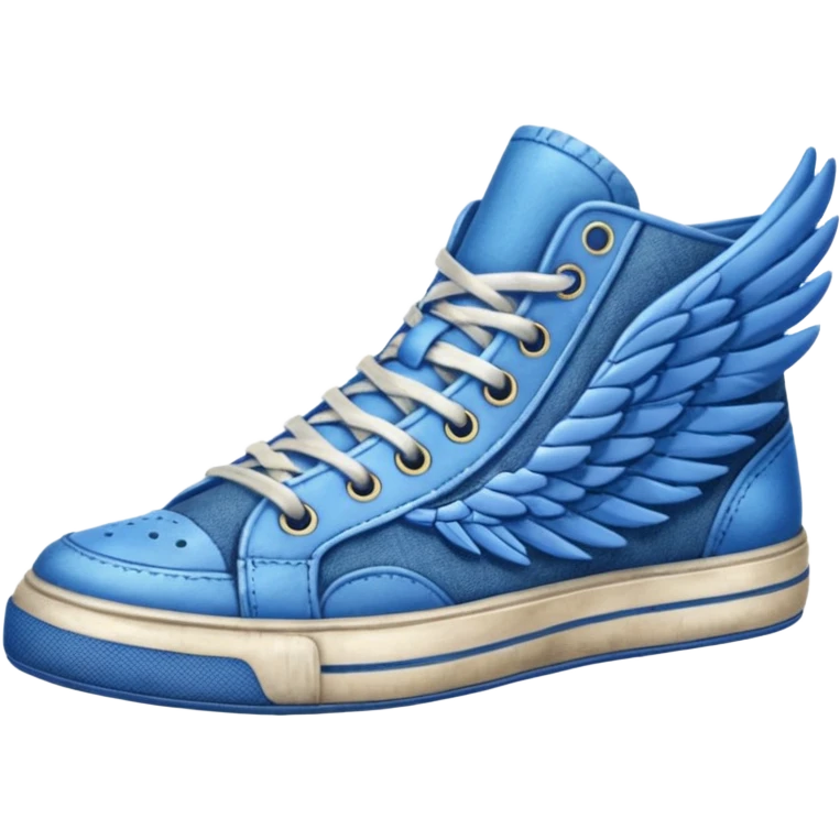 blue wing sneakers emoji
