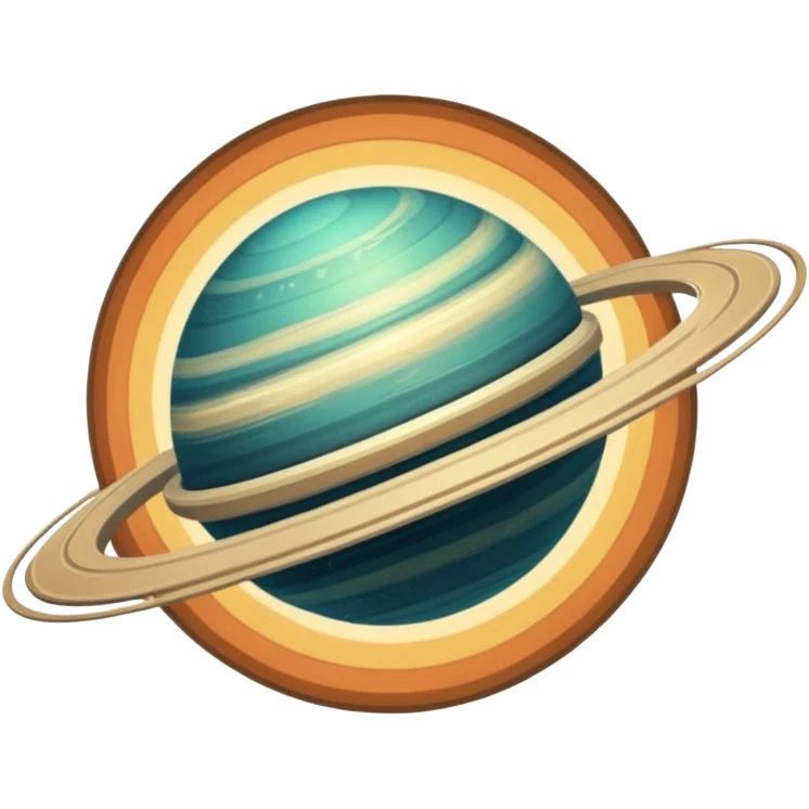 Vintage Planet comet motion emoji
