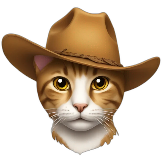Cat wearing a Cowboy hat emoji