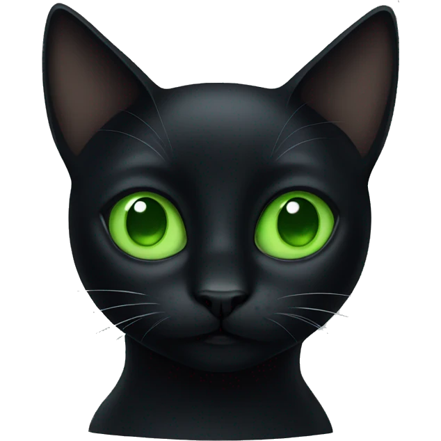 black cat with green eye  emoji