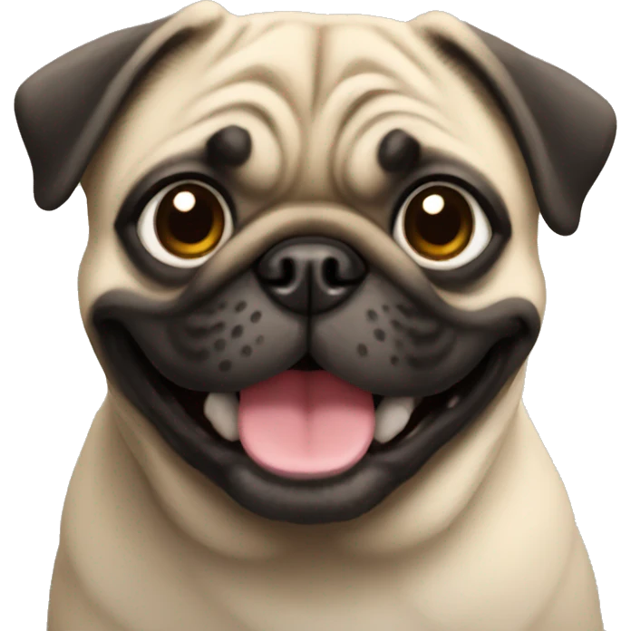 Pug smiling emoji