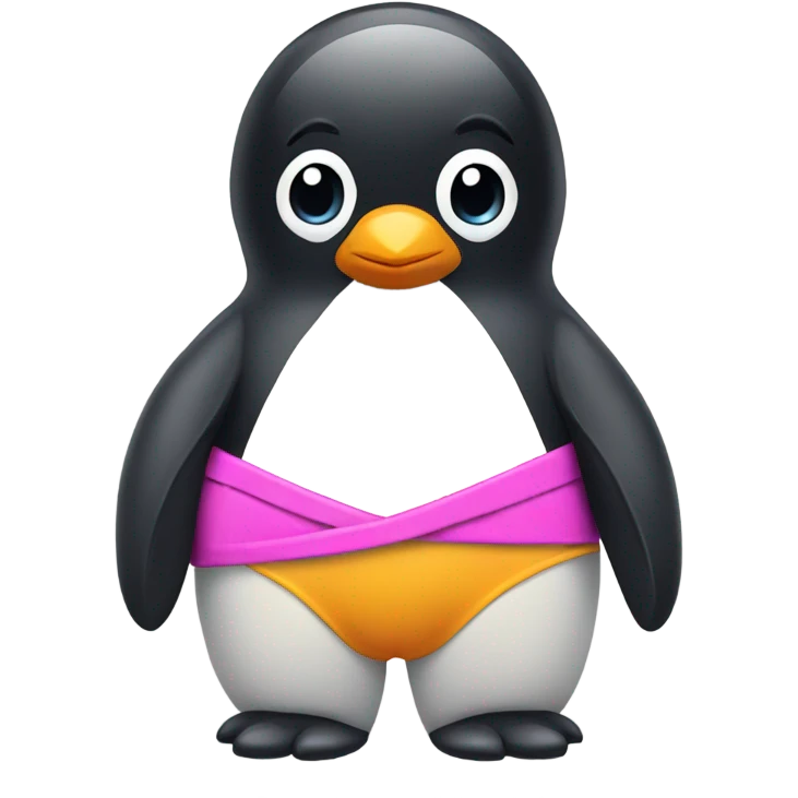 Penguin wearing bikini emoji