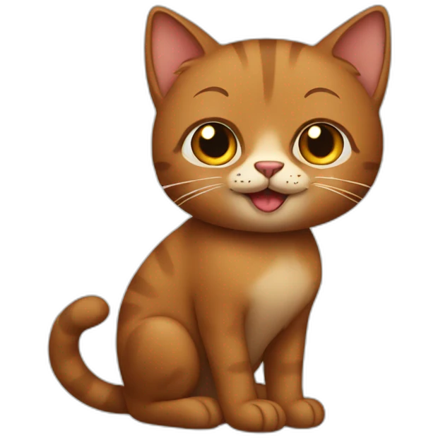 Brown cat  emoji