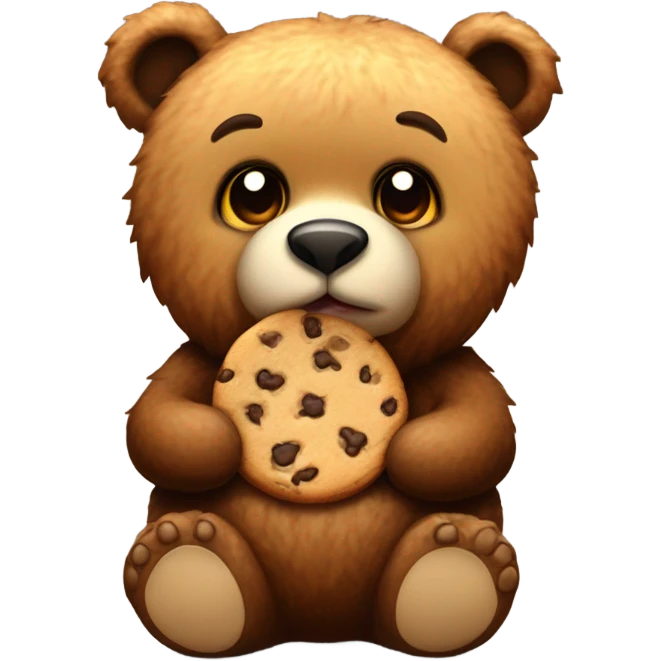 Bear with cookie emoji