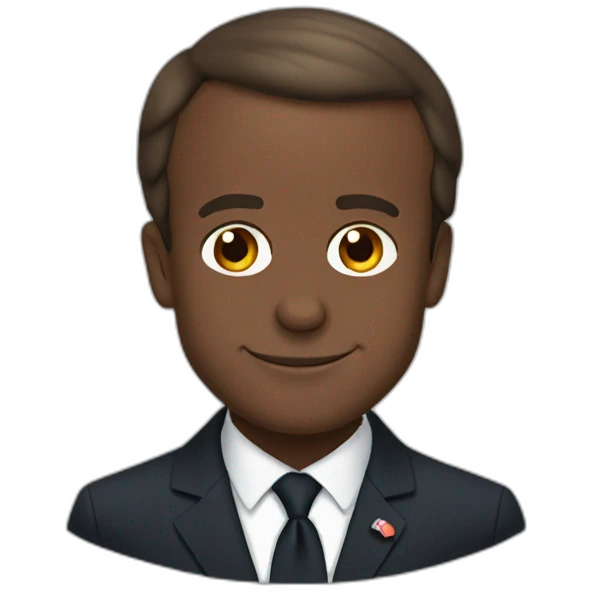 dark skinned emmanuel macron emoji