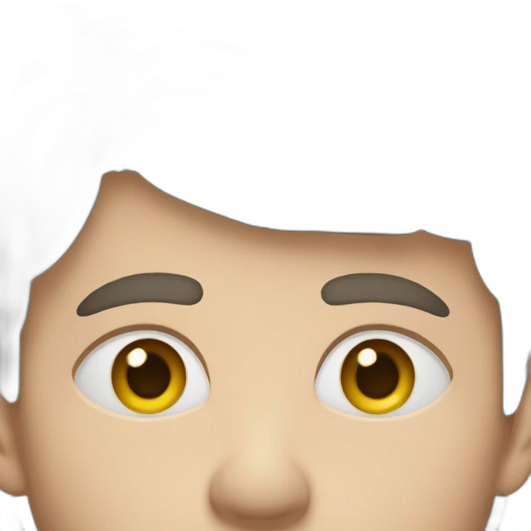 white man with eyes far away from each other emoji