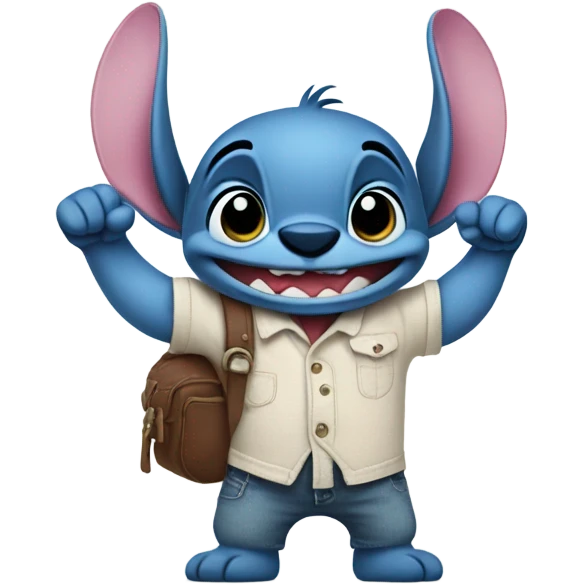 Stitch putting up a thumbs up  emoji