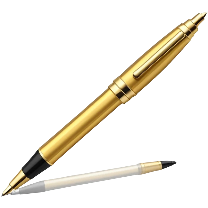 3D perspective academic premium golden vip pro pen emoji