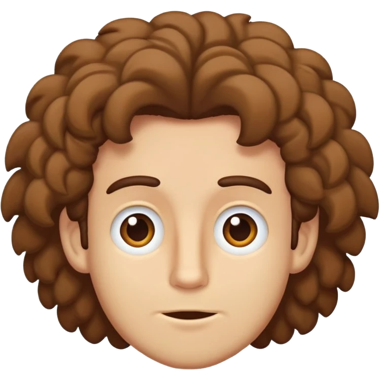 Chico de pelo rizado durmiendo emoji