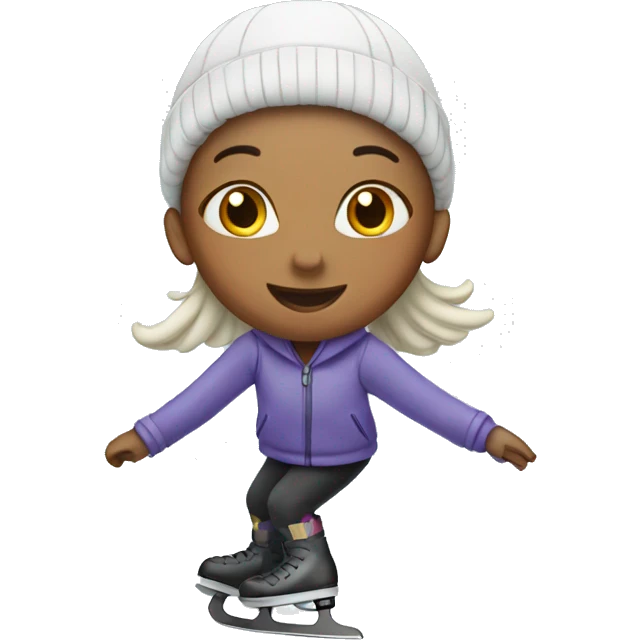 Girl ice skating emoji