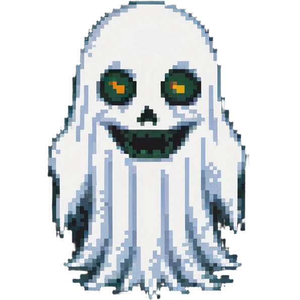 frightening ghost with scary face emoji