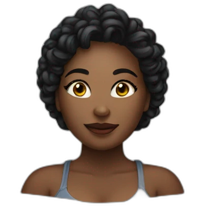 Ebony curvy emoji