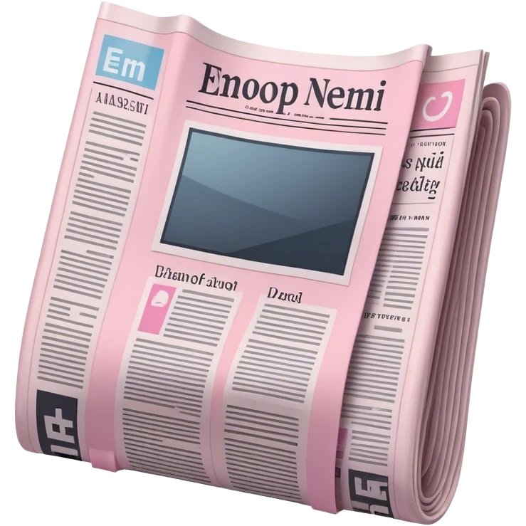 pink newspaper emoji
