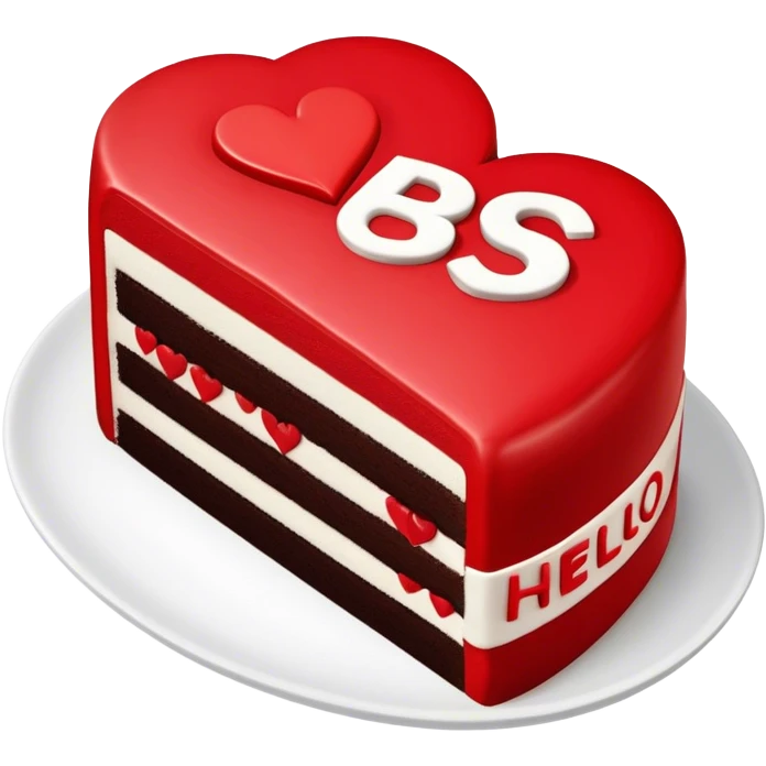 Create a heart broken shaped cake divided in two pieces. The first piece is fully black with a written message on top that says “Bye 20’s” and the second piece of the cake is red and  has a message that says “hello 30s”. The letters are white.  emoji