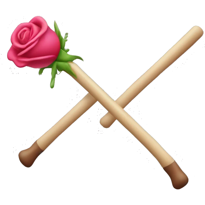 2 rouge au dessus et un baton rose pea au milieu vers le bas emoji