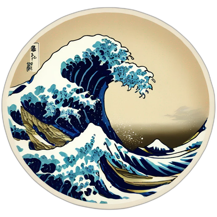 La vague d'Hokusai emoji