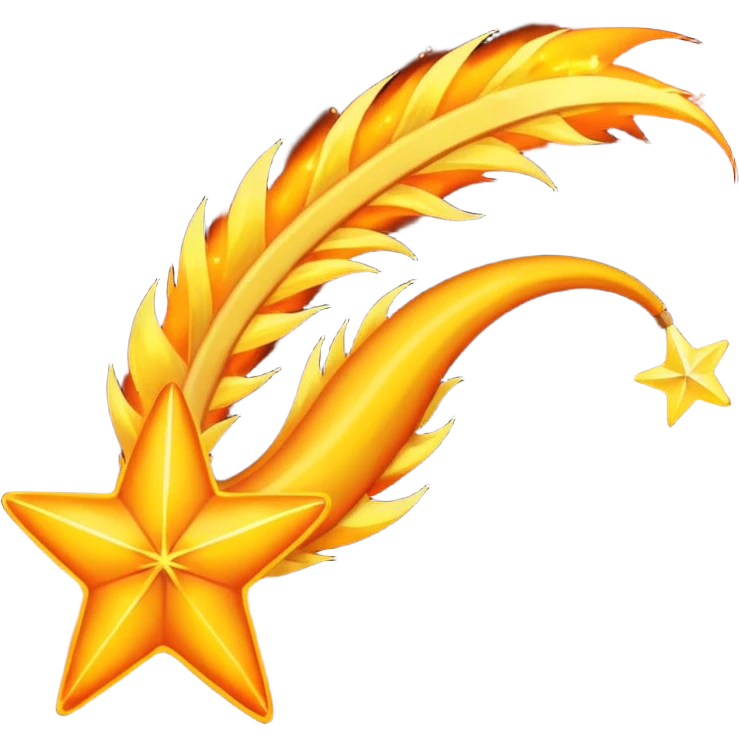 Meteor – Bright falling star with blazing tail emoji