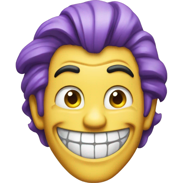 Emoji with a big smile like the joker emoji