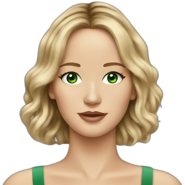 Jennifer Lawrence with Green eyes emoji